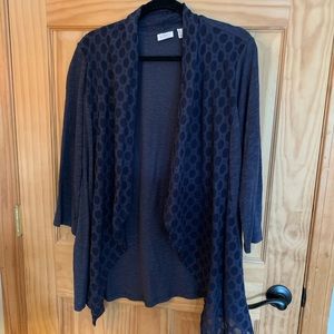 Navy Blue Logo Cardigan